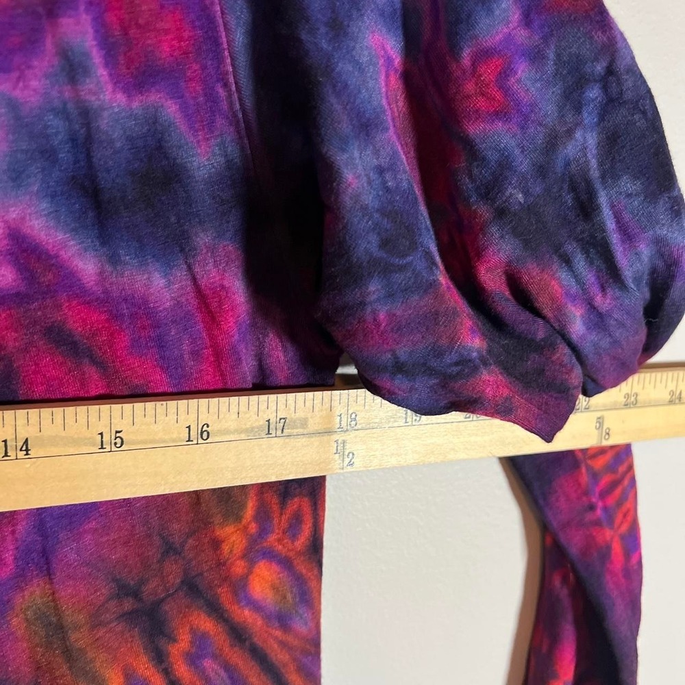 Sacred Threads Boho Arty Fairy Tie Dye Open Front Cardigan OS XL Hippie Festival - Picture 6 of 8